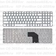 Клавиатура для ноутбука HP Pavilion G6-2035nr Белая, без рамки