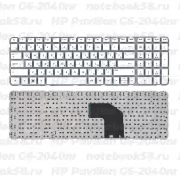Клавиатура для ноутбука HP Pavilion G6-2040nr Белая, без рамки