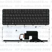 Клавиатура для ноутбука HP Pavilion DV6-3086 Чёрная, с подсветкой