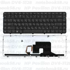 Клавиатура для ноутбука HP Pavilion DV6-3128 Чёрная, с подсветкой