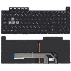 Клавиатура для ноутбука Asus TUF Gaming A15 FA506, F15 FX506, A17 FA706, F17 FX706 Черная, без рамки, с подсветкой