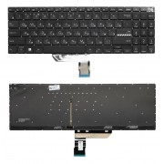 Клавиатура Asus VivoBook Pro 15 M6500, M6500I, M6500Q, M6500R, M6500X, 9Z.NJXBQ.001 черная, без рамки, с подсветкой Клавиатура Asus VivoBook Pro 15 M6500, M6500I, M6500Q, M6500R, M6500X, 9Z.NJXBQ.001 черная, без рамки, с подсветкой