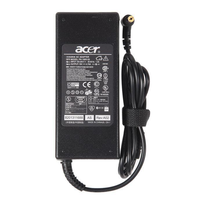 Блок питания, зарядное устройство, адаптер для ноутбука Acer, eMachines, Packard Bell, Gateway 19V, 4.74A, 90W (5.5x1.7мм) HC