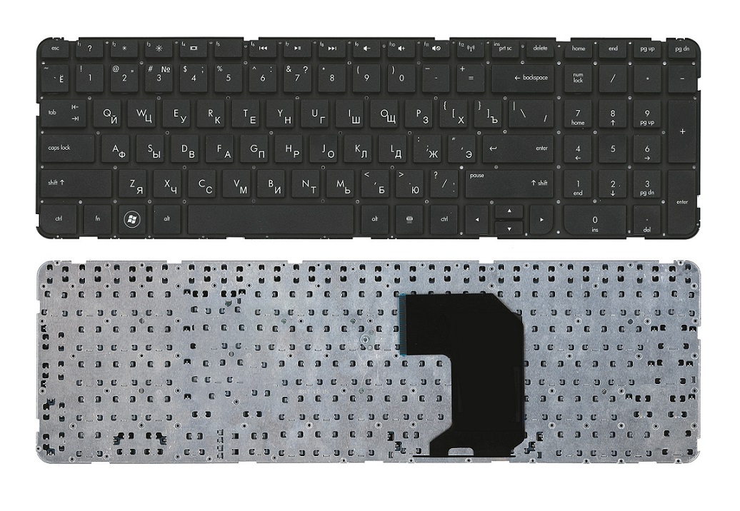 Клавиатура для ноутбука HP Pavilion G7-2000, G7-2100, G7-2200, G7-2300 Черная без рамки, горизонтальный ENTER