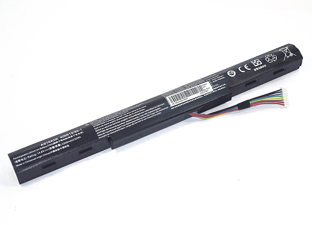 Аккумулятор, батарея для ноутбука Acer Aspire E15, E5-475G, E5-523G, E5-553G, E5-575G, E5-575TG, E5-576G, E5-576T, E5-774G, F5-522, F5-573G, F5-573TG, F5-771G, F5-771TG, TravelMate P249, P259-MG Li-Ion 2600mAh 14.6V OEM Черная