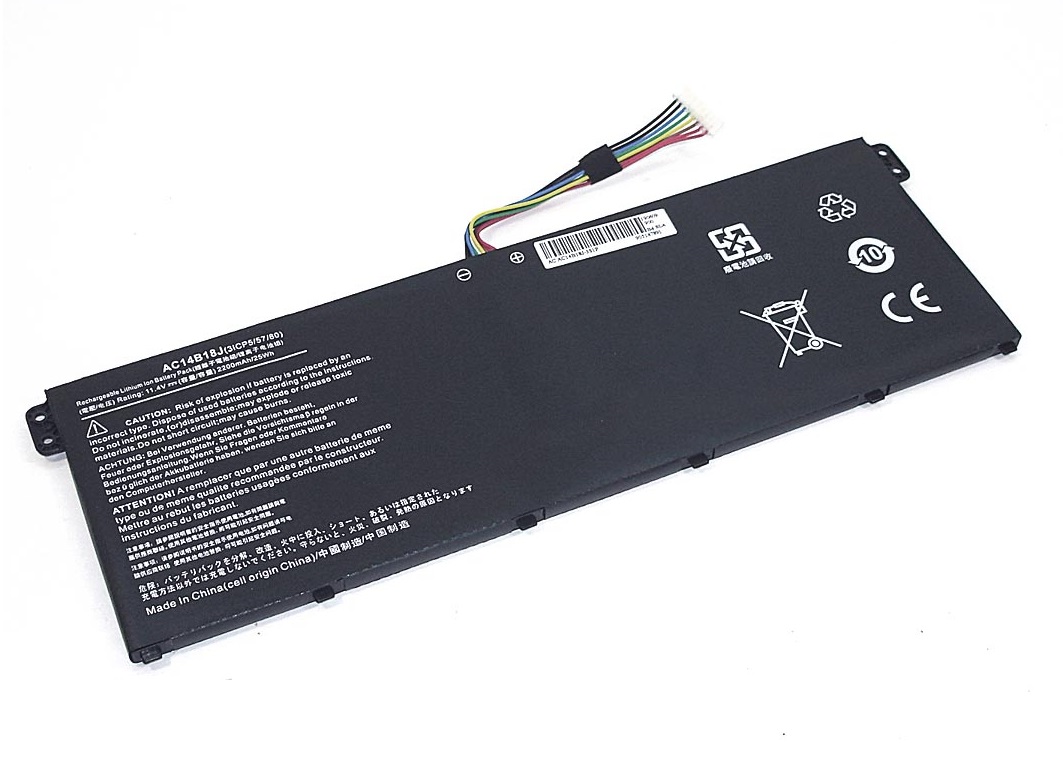 Аккумулятор, батарея для ноутбука Acer Aspire A315-21, A315-31, A315-51, A315-53G, E5-771, ES1-511, ES1-531, ES1-571, ES1-711, Chromebook CB5-311, CB5-571, Extensa 2508, 2519, 2530 Li-Ion 2600mAh, 11.4V OEM