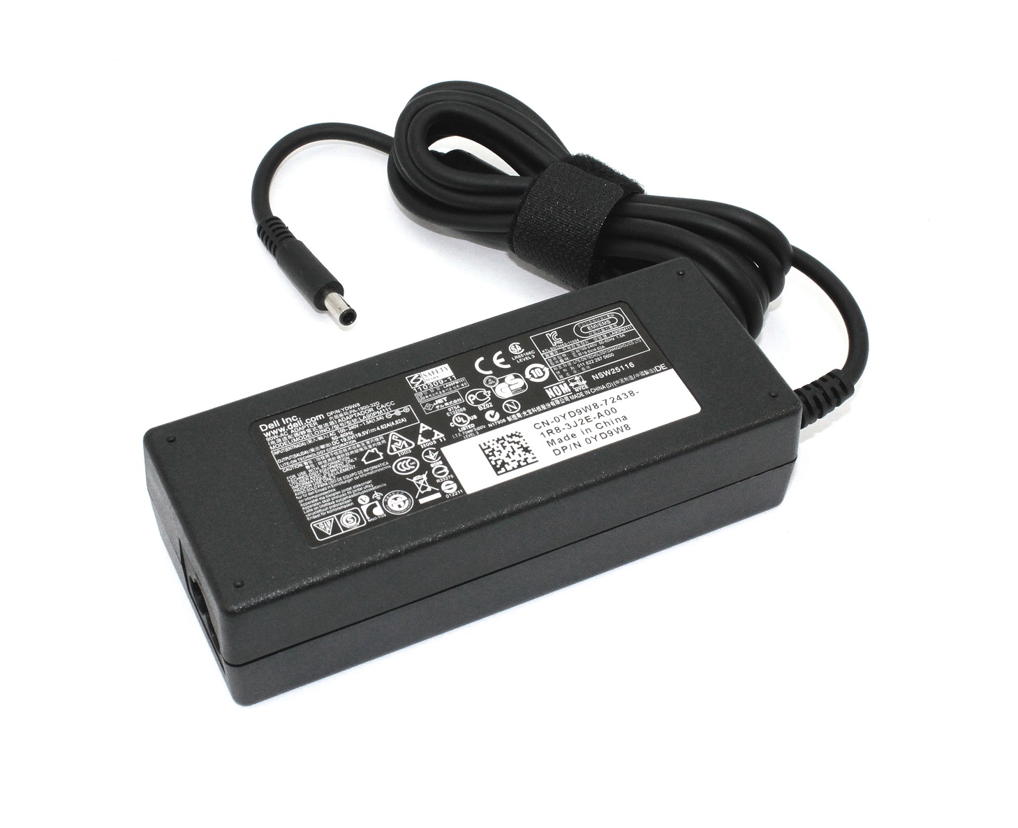 Блок питания, зарядное устройство, адаптер для ноутбука Dell 19.5V, 4.62A, 90W (4.5x3.0мм с иглой)