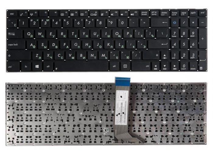 Клавиатура для ноутбука Asus A551CA, A553MA, A555L, D550CA, D550MA, D553, F550V, F551CA, F551MA, F553MA, F555L, K553MA, K555, P551CA, R512CA, R512MA, S500, S550, X502CA, X502U, X503MA, X503SA, X552C, X552EA, X552VL, X553MA, X555L, X750L Черная, без рамки