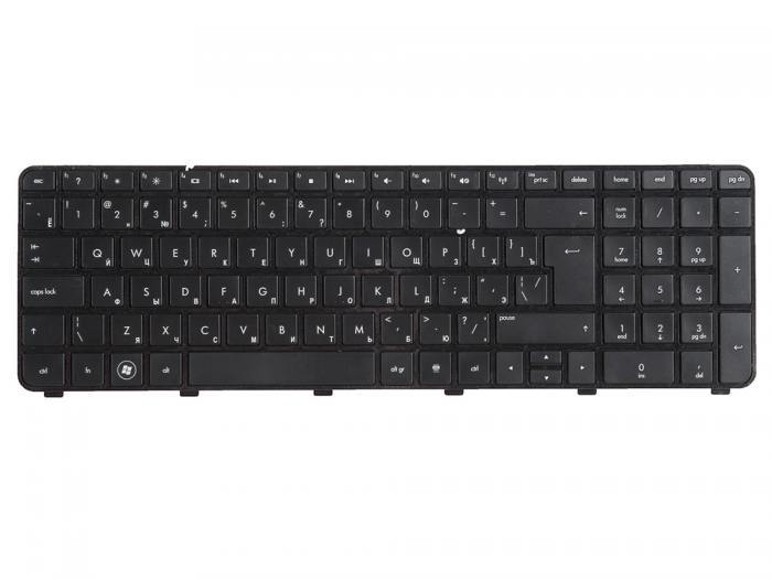 Клавиатура для ноутбука HP Pavilion dv7-6000, dv7-6100, dv7-6b00, dv7-6c00 чёрная, с рамкой