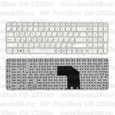 Клавиатура для ноутбука HP Pavilion G6-2333sr Белая, с рамкой