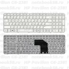 Клавиатура для ноутбука HP Pavilion G6-2381 Белая, с рамкой
