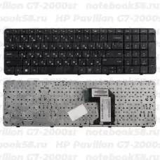 Клавиатура для ноутбука HP Pavilion G7-2000sr Чёрная с рамкой