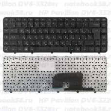 Клавиатура для ноутбука HP Pavilion DV6-3328sr Чёрная, с рамкой