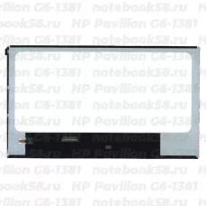 Матрица для ноутбука HP Pavilion G6-1381 (1366x768 HD) TN, 40pin, Глянцевая