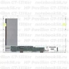 Матрица для ноутбука HP Pavilion G7-1316sr (1600x900 HD+) TN, 40pin, Матовая