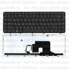 Клавиатура для ноутбука HP Pavilion DV6-3234nr Чёрная, с подсветкой